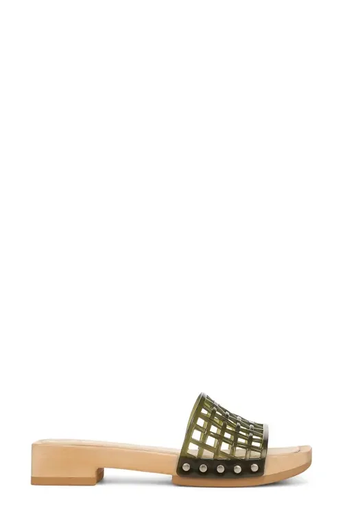 Vince Vince Barbara Jelly Slide Sandal in Chive — Women Autumn green Shoes