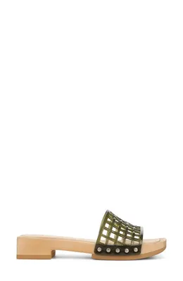 Vince Vince Barbara Jelly Slide Sandal in Chive — Women Autumn green Shoes