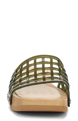Vince Vince Barbara Jelly Slide Sandal in Chive — Women Autumn green Shoes