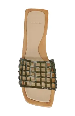Vince Vince Barbara Jelly Slide Sandal in Chive — Women Autumn green Shoes