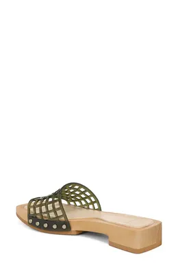 Vince Vince Barbara Jelly Slide Sandal in Chive — Women Autumn green Shoes