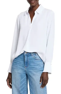 NIC+ZOE NIC+ZOE Easy Pullover Shirt in Paper White — Women Winter white Tops