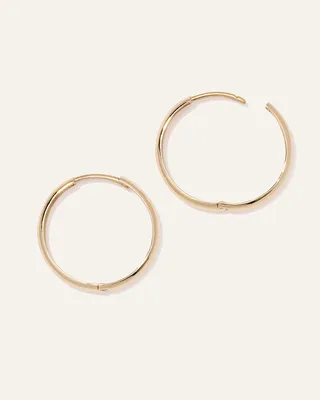 Quince Quince | Women's 14K Gold Bold Hoop Earrings in Yellow Gold — Women Autumn gold Jewelry