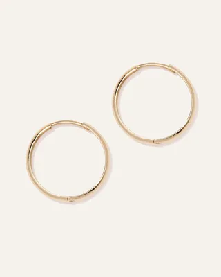 Quince Quince | Women's 14K Gold Bold Hoop Earrings in Yellow Gold — Women Autumn gold Jewelry