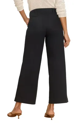 NIC+ZOE NIC+ZOE Highland Soft Stretch Wide Leg Pants in Black Onyx — Women Winter Pants