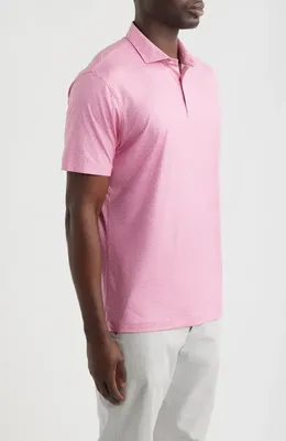 johnnie-O johnnie-O Fall Flower Featherweight Performance Polo in Palm Beach — Men Spring pink Tops