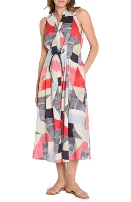 NIC+ZOE NIC+ZOE Set Sail Sienna Dress in Red Multi — Women Spring red Dresses