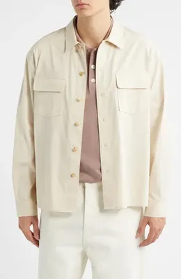 FRAME FRAME Double Pocket Overshirt in Light Beige — Men Autumn beige Tops