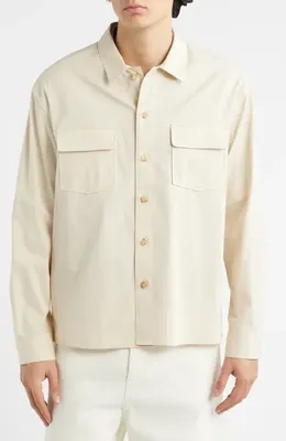 FRAME FRAME Double Pocket Overshirt in Light Beige — Men Autumn beige Tops