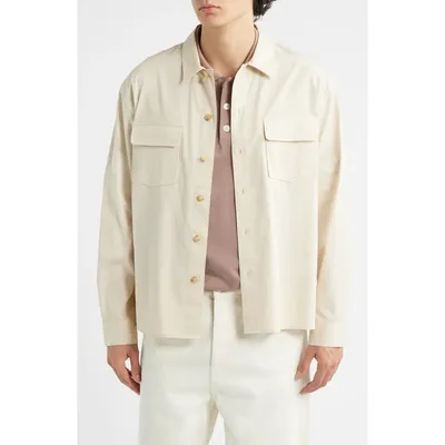 FRAME FRAME Double Pocket Overshirt in Light Beige — Men Autumn beige Tops