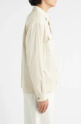 FRAME FRAME Double Pocket Overshirt in Light Beige — Men Autumn beige Tops