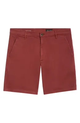 AG AG Wanderer 8.5-Inch Stretch Cotton Chino Shorts in Sulfur Adobe Clay — Men Autumn brown Shorts
