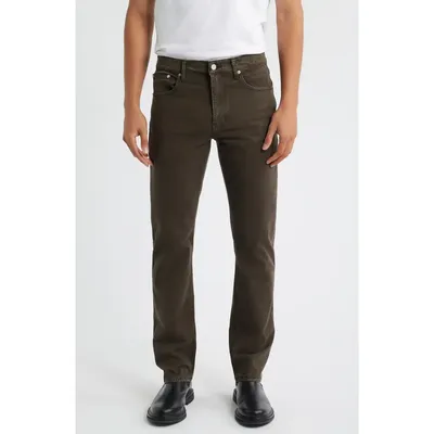 FRAME FRAME Modern Straight Leg Five-Pocket Twill Pants in Mocha — Men Autumn brown Pants
