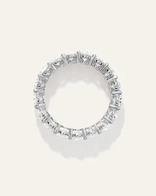 Quince Quince Women's Lab Grown Diamond Oval Eternity Band Rings in White Gold — Women Summer ivory Accessories