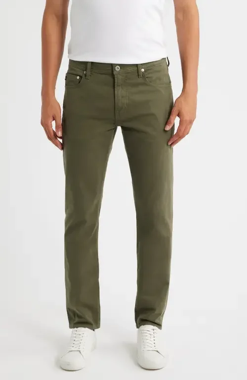 AG AG Tellis Stretch Sateen Modern Slim Pants in Urban Green — Men Autumn green Pants