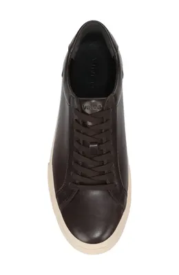 Vince Vince Flash Low Top Sneaker in Cocoa Brown/Cream Leather — Men Autumn chocolate Shoes
