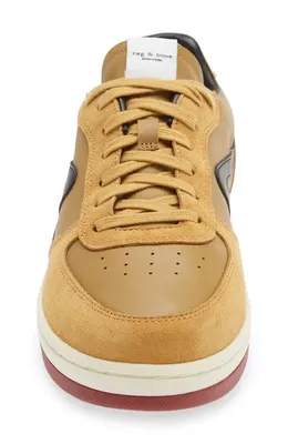 rag & bone rag & bone Retro Court Sneaker in Mstrd/Blk — Women Autumn gold Shoes