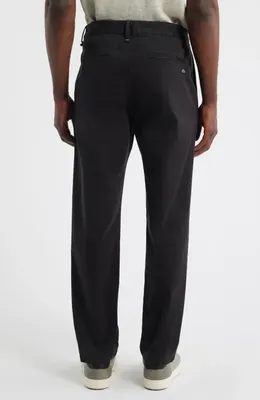 rag & bone rag & bone Evan Trim Fit Pleated Stretch Cotton Chinos in Black — Men Winter black Pants