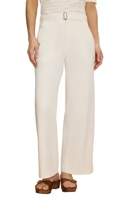 NIC+ZOE NIC+ZOE Highland Soft Stretch Wide Leg Pants in Paper White — Women Autumn white Pants