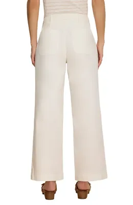 NIC+ZOE NIC+ZOE Highland Soft Stretch Wide Leg Pants in Paper White — Women Autumn white Pants
