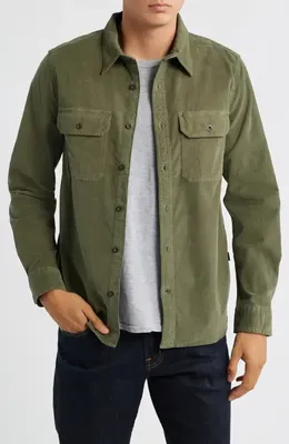 AG AG Curtis Classic Fit Button-Up Work Shirt in Sulfur Urban Green — Men Autumn green Tops
