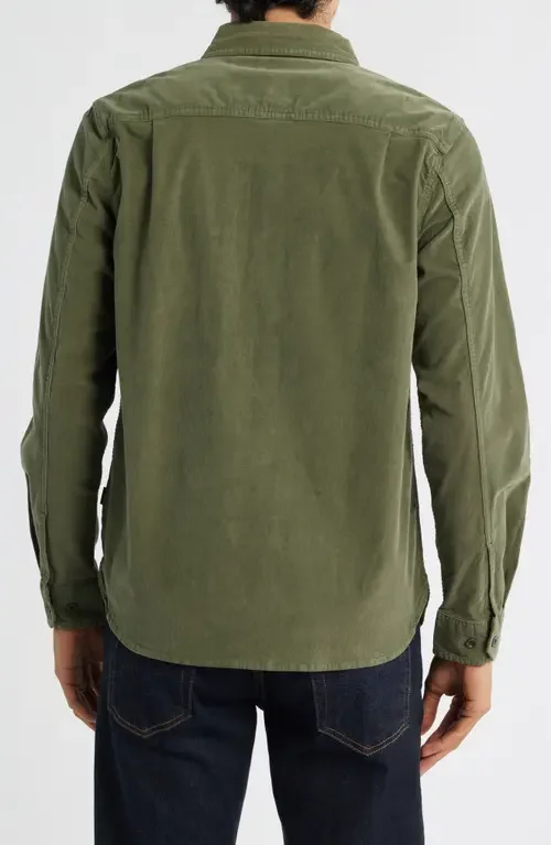 AG AG Curtis Classic Fit Button-Up Work Shirt in Sulfur Urban Green — Men Autumn green Tops