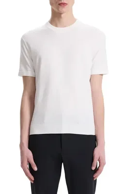 Theory Theory Sarior Short Sleeve Sweater in White — Men Winter white Tops