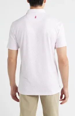 johnnie-O johnnie-O Marina Palm Tree Print Performance Jersey Polo in Punch — Men Spring white Tops