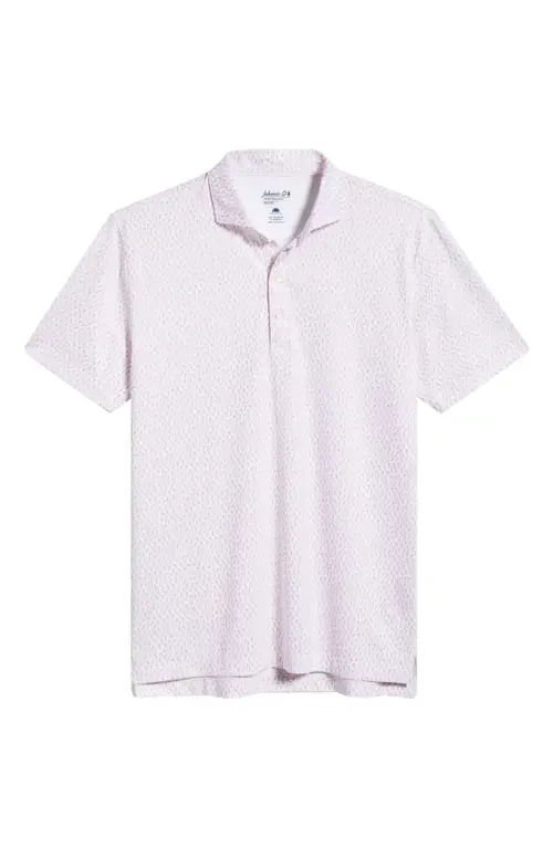 johnnie-O johnnie-O Marina Palm Tree Print Performance Jersey Polo in Punch — Men Spring white Tops