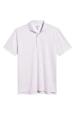 johnnie-O johnnie-O Marina Palm Tree Print Performance Jersey Polo in Punch — Men Spring white Tops