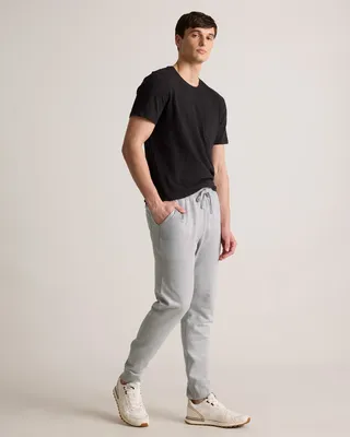Quince Quince | Men's Organic Midweight French Terry Slim Joggers in Light Heather Grey — Men Summer silver Athletic Pants