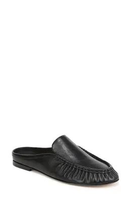 Vince Vince Tevin Ruched Apron Toe Mule in Black — Women Winter black Shoes