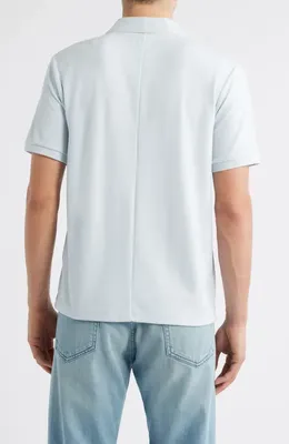 rag & bone rag & bone Slim Fit Tech Piqué Polo in Arctic — Men Winter white Polos