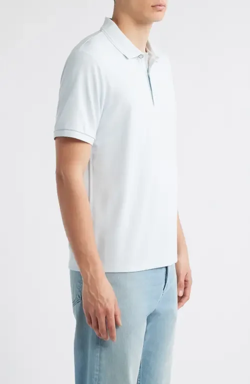 rag & bone rag & bone Slim Fit Tech Piqué Polo in Arctic — Men Winter white Polos