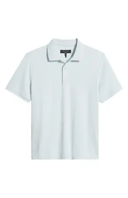 rag & bone rag & bone Slim Fit Tech Piqué Polo in Arctic — Men Winter white Polos