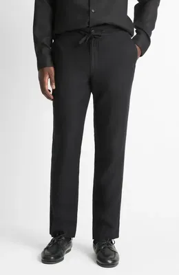 Vince Vince Lightweight Hemp Linen Pants in Black — Men Winter Pants