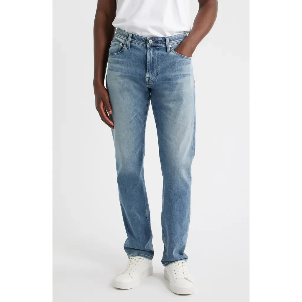 AG AG Everett Slim Straight Leg Jeans in Alameda — Men Summer blue Pants