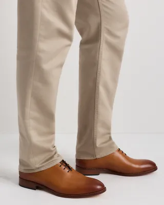 Quince Quince | Men's Calfskin Leather Plain Toe Oxford in Tan — Men Autumn camel Accessories