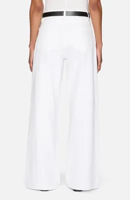 FRAME FRAME The Loose High Waist Wide Leg Jeans in White — Women Winter white Pants