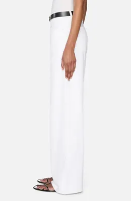FRAME FRAME The Loose High Waist Wide Leg Jeans in White — Women Winter white Pants