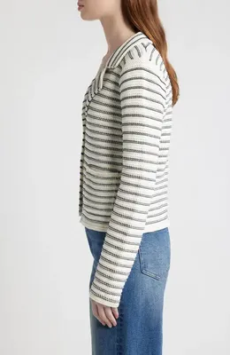 FRAME FRAME The Crochet Cotton Blazer in Cream Multi — Women Spring white Blazers