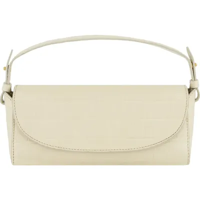 Vince Vince Mini Sabrina Croc Embossed Leather Top Handle Bag in Moonlight — Women Spring white Accessories