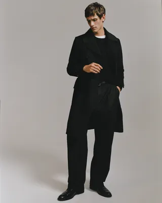 Quince Quince | Men's Mongolian Cashmere Fisherman Crewneck Sweater in Black — Men Winter black Sweaters & Knits