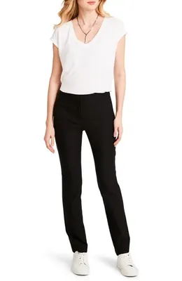 NIC+ZOE NIC+ZOE Plaza Ankle Demi Bootcut Pants in Black Onyx — Women Winter black Pants