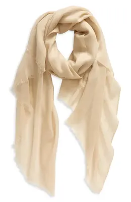 Vince Vince Lightweight Cashmere Scarf in Oat Sand — Women Spring ivory Accessories