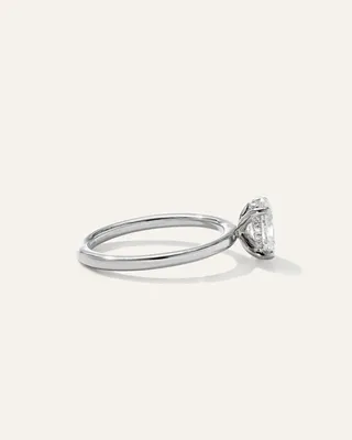Quince Quince Women's Lab Grown Diamond Oval Petite Hidden Halo Engagement Ring 1ct in White Gold — Women Summer yellow Accessories