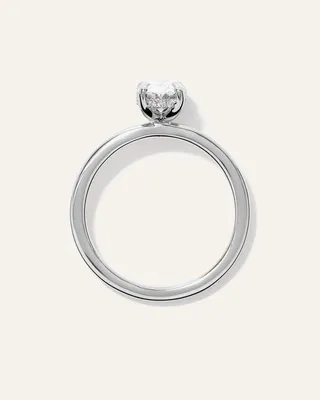 Quince Quince Women's Lab Grown Diamond Oval Petite Hidden Halo Engagement Ring 1ct in White Gold — Women Summer yellow Accessories
