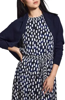 NIC+ZOE NIC+ZOE Cotton Blend Shrug Cardigan in Dark Indigo — Women Winter navy Tops