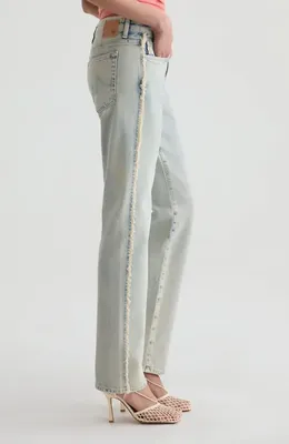 AG AG Sandra Low Rise Slim Straight Leg Jeans in Mojave Khaki — Women Spring beige Jeans & Denim