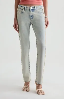 AG AG Sandra Low Rise Slim Straight Leg Jeans in Mojave Khaki — Women Spring beige Jeans & Denim